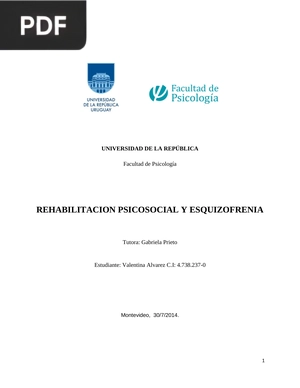 Rehabilitación psicosocial y esquizofrenia