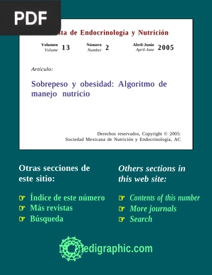 Sobrepeso y obesidad: Algoritmo de manejo nutricio