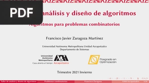 Algoritmos para problemas combinatorios (Presentación)