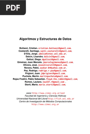 Algoritmos y Estructuras de Datos