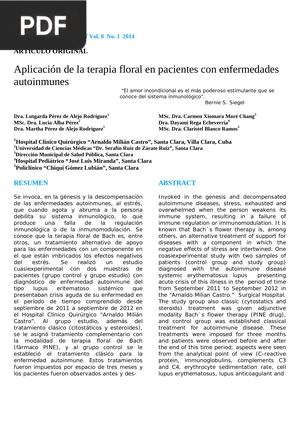 Aplicación de la terapia floral en pacientes con enfermedades autoinmunes