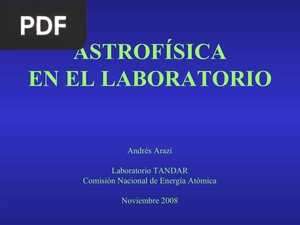 Astrofísica en el laboratorio (Presentación)