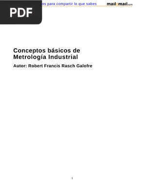 Conceptos básicos de Metrología Industrial (Artículo)