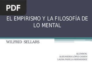 El Empirismo Y La Filosofía De Lo Mental (Presentacion)