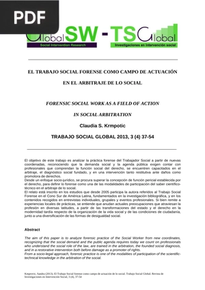 El trabajo social forense como campo de actuación en el arbitraje de lo social