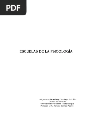 Escuelas de la Psicología