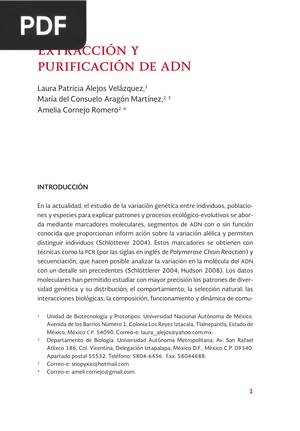 Extracción y purificación de ADN