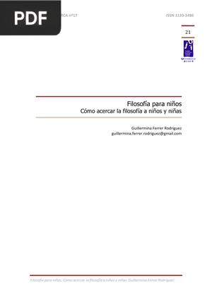 Filosofía para niños Cómo acercar la filosofía a niños y niñas