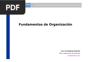 Fundamentos de Organización (Presentación)