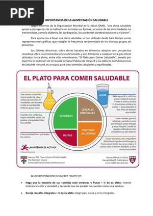 Importancia de la alimentación saludable (Artículo)