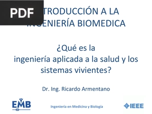 Introducción a la ingeniería biomedica (Artículo)