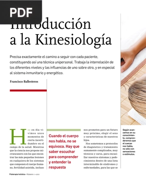 Introducción a la kinesiología (Artículo)