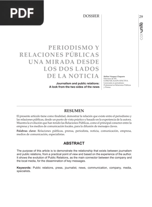 Periodismo y relaciones públicas una mirada desde los dos lados de la noticia