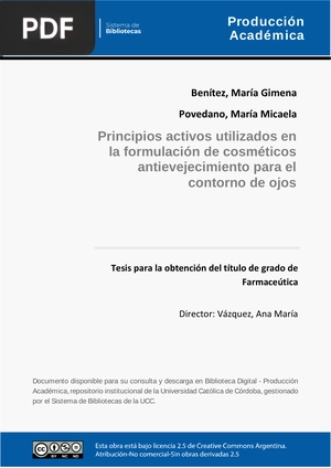 Principios activos utilizados en la formulación de cosméticos antievejecimiento para el contorno de ojos