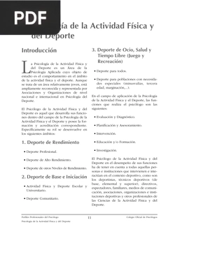 Psicología de la Actividad Física y del Deporte