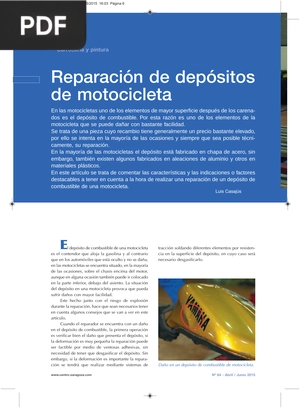 Reparación de depósitos de motocicleta