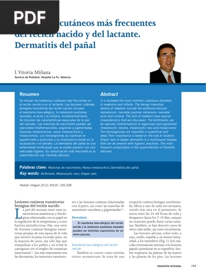 Trastornos cutáneos más frecuentes del recién nacido y del lactante. Dermatitis del pañal