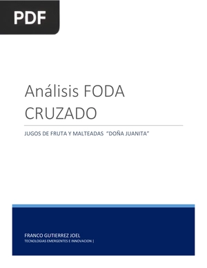 Análisis Foda Cruzado   (Articulo)