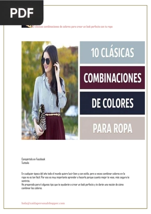 10 clásicas combinaciones de colores para crear un look perfecto con tu ropa