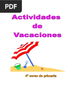 Actividades de vacaciones 4to curso de primaria