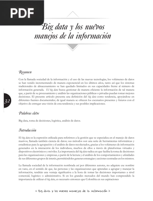 Big data y los nuevos manejos de la información (Artículo)