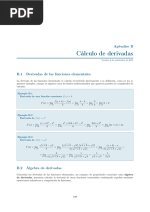 Cálculo de derivadas