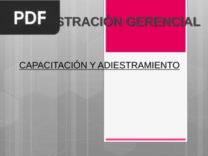 Capacitación y Adiestramiento (Presentación)