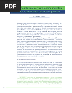 Capitalismo informático y capitalismo industrial (Artículo)