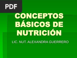 Conceptos básicos de Nutrición