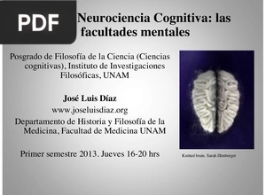 Curso Neurociencia Cognitiva: las facultades mentales (Presentación)