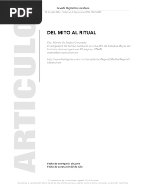 Del mito al ritual