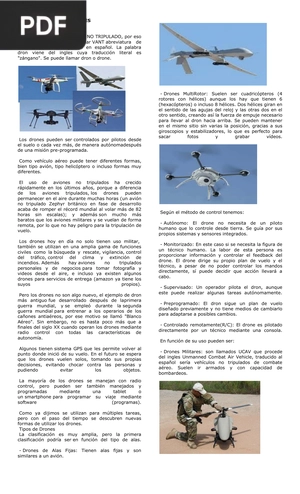 Drones y tipos de drones (Artículo)