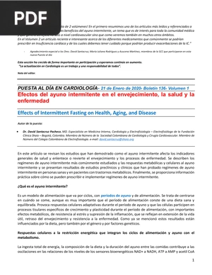 Efectos del ayuno intermitente en el envejecimiento, la salud y la enfermedad (Artículo)