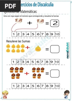 Ejercicios de Discalculia I