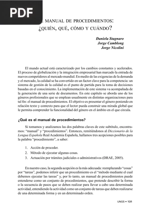 El manual de procedimientos: ¿quién, qué, cómo y cuándo?