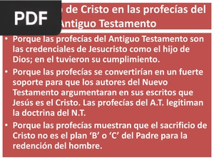 El sacrificio de Cristo en las profecías del Antiguo Testamento (Presentacion)