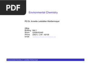 Environmental Chemistry (Inglés) (Presentación)