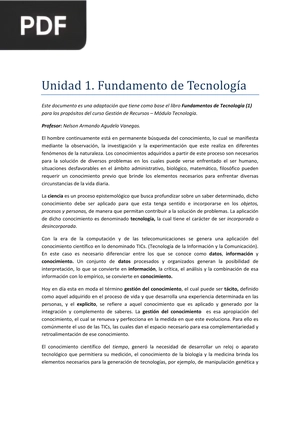 Fundamento de Tecnología (Artículo)