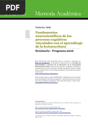 Fundamentos neurocientíficos de los procesos cognitivos vinculados con el aprendizaje de la lectoescritura