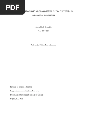 Gestión por Procesos y Mejora Continua, Puntos Clave para la Satisfacción del Cliente