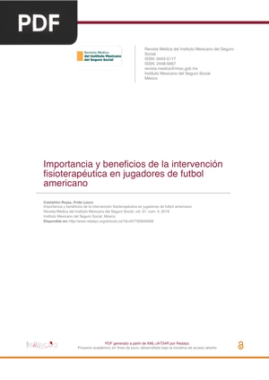 Importancia y beneficios de la intervención fisioterapéutica en jugadores de futbol americano (Artículo)