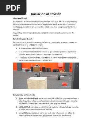 Iniciación al Crossfit (Artículo)