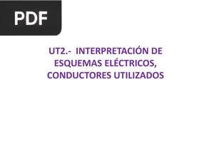 Interpretación de esquemas eléctricos, conductores utilizados