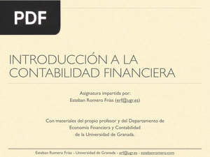 Introducción a la contabilidad financiera (Presentación)