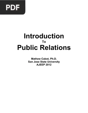 Introduction To Public Relations (Inglés)