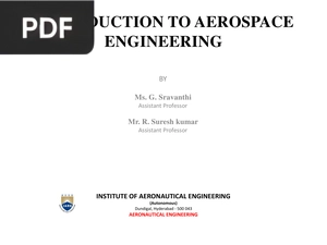 Introduction to Aerospace Engineering