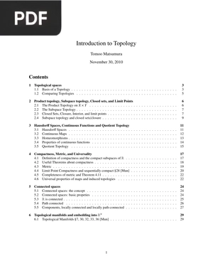 Introduction to Topology (Inglés)