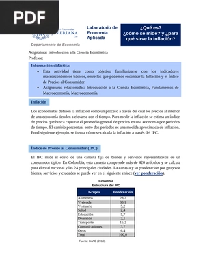 La inflación. Qué es y cómo eliminarla