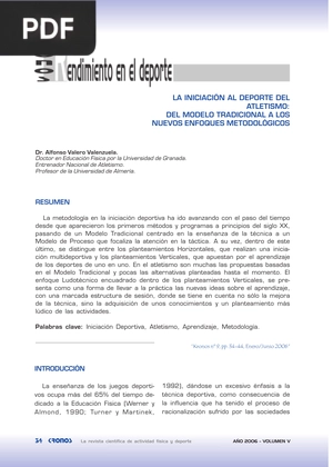 La iniciación al deporte del atletismo: del modelo tradicional a los nuevos enfoques