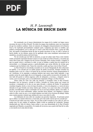 La música de Erich Zann